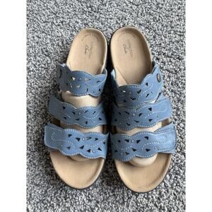 Clarks Laurieann Echo Womens Slide Sandal Sand Leather US Size 10 M